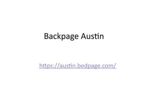 Austin bedpage - Feb 15, 2023 · It is worth noting that, Bedpage charges a minimum fee of $2 for posting one ad. You can even push your ads to the top of the listings by paying a premium. Lastly, Bedpage is safe from scammers. Visit Bedpage. 12. YesBackpage. The next best Backpage alternative on the list is YesBackpage. Unlike Bedpage, you can post advertisements for free on ... 